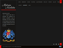 Tablet Screenshot of mistressnicolette.com